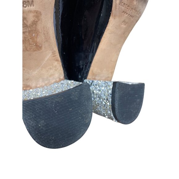 Kate Spade NY  Wms Black Patent Leather Mary Jane Heels Glitter Heel SKU 9708 main image 9